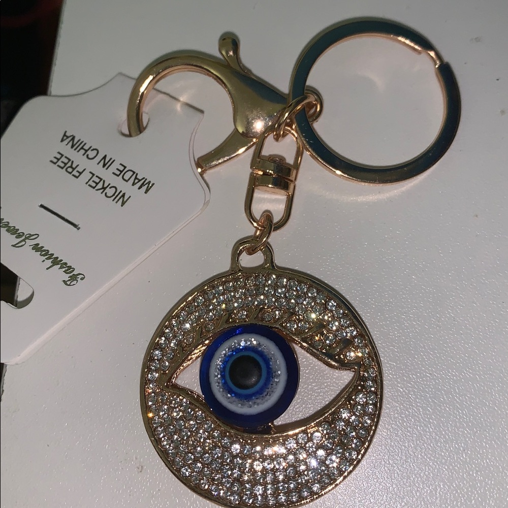 Evil Eye protection bag/purse charm keychain is stunning